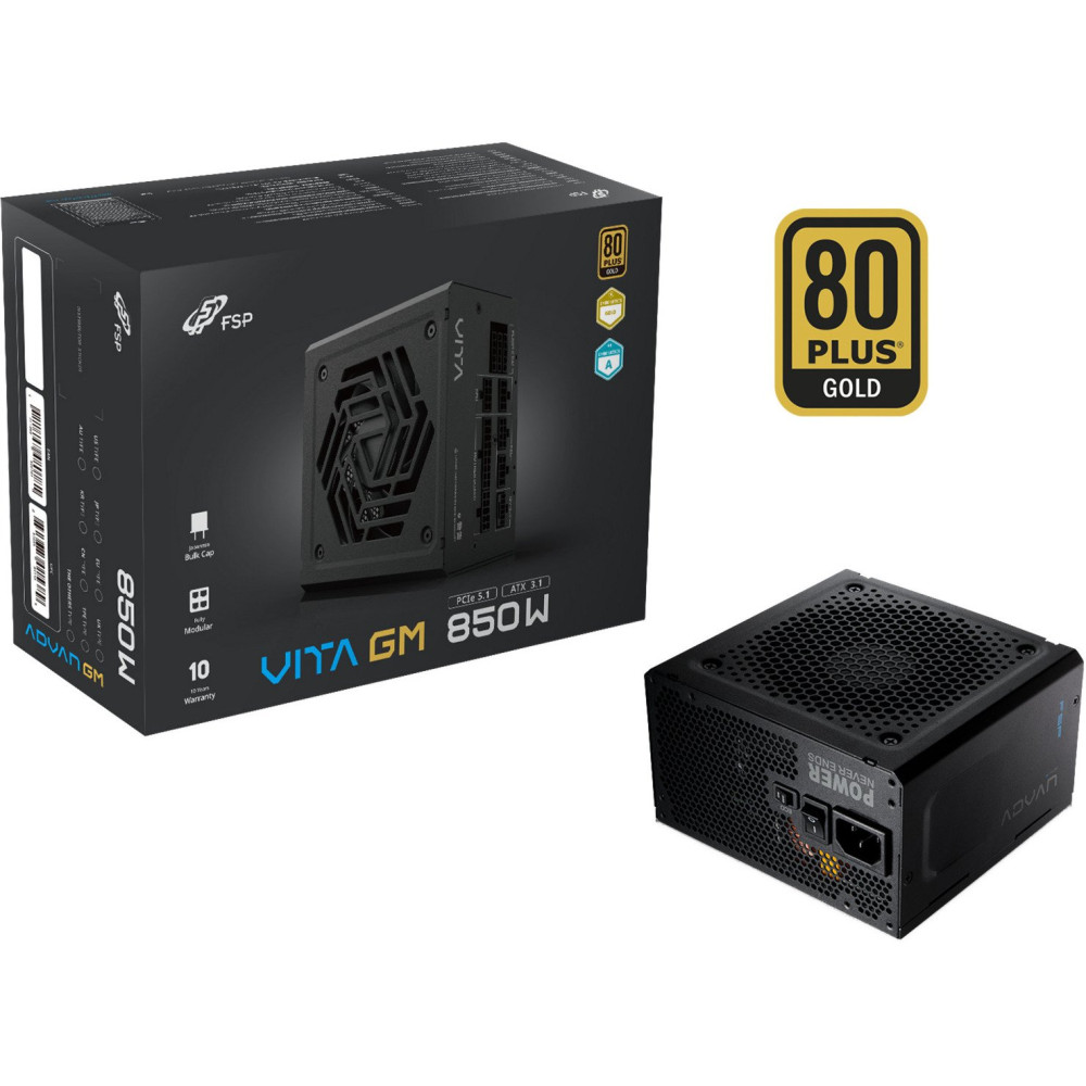 FSP ADVAN-850GM alimentatore per computer 850 W 20+4 pin ATX ATX Nero, Alimentatore PC