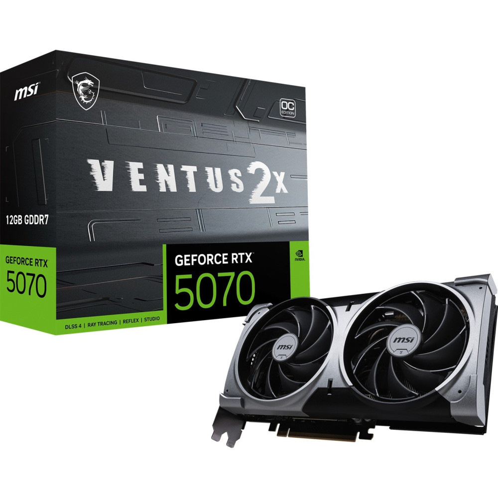 MSI GeForce RTX 5070 12G VENTUS 2X OC NVIDIA 12 GB GDDR7, Scheda grafica