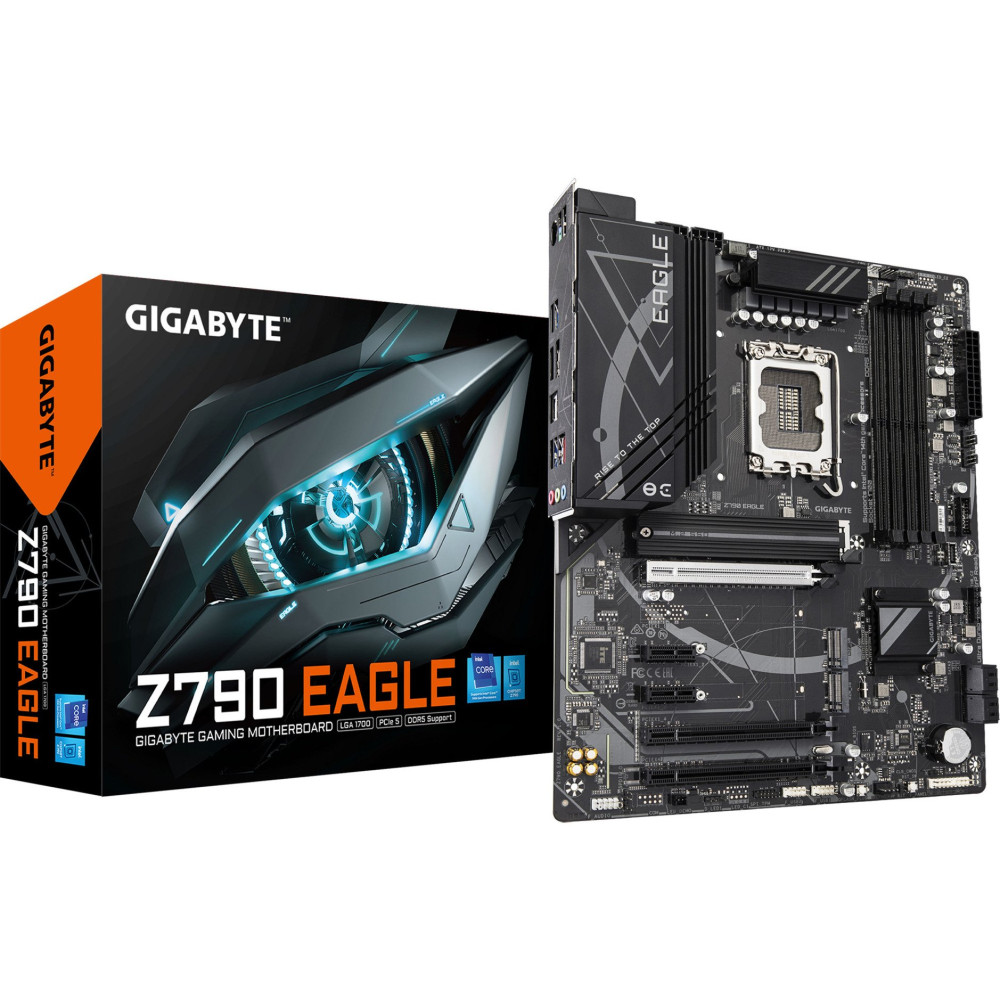 GIGABYTE Z790 EAGLE Scheda madre - Supporta CPU Intel Core di 14a generazione, VRM a 12+1+1 fasi, fino a 7600MHz DDR5 (OC), 3xPC