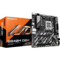 GIGABYTE B840M D2H Scheda madre - CPU AMD Ryzen 9000, VRM a 5+2+2 fasi, fino a 7600 MHz DDR5, 1xPCIe 4.0 + 1xPCIe 3.0 M.2, LAN 2