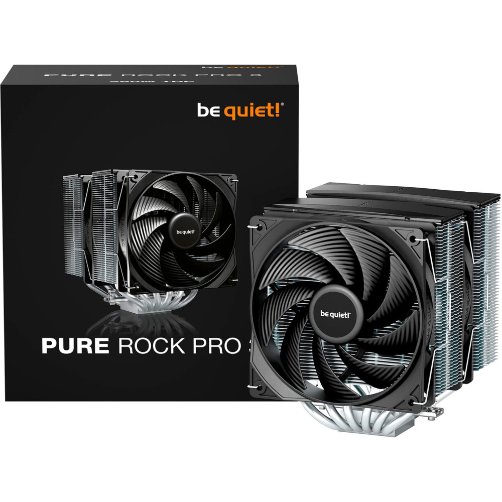 be quiet! Pure Rock Pro 3 Processore Raffreddatore d'aria 12 cm Argento 1 pz, raffreddamento CPU