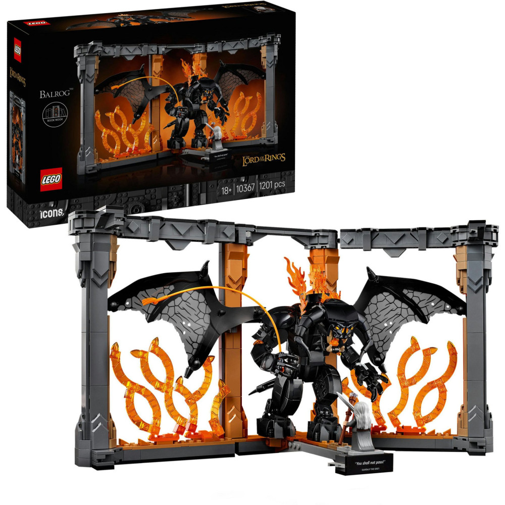 LEGO ICONS Il Signore degli Anelli: Book Nook del Balrog™, Giochi di costruzione