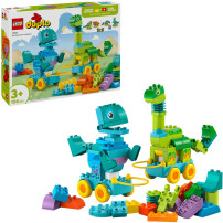 LEGO DUPLO Dinosauri su ruote 3 in 1, Giochi di costruzione