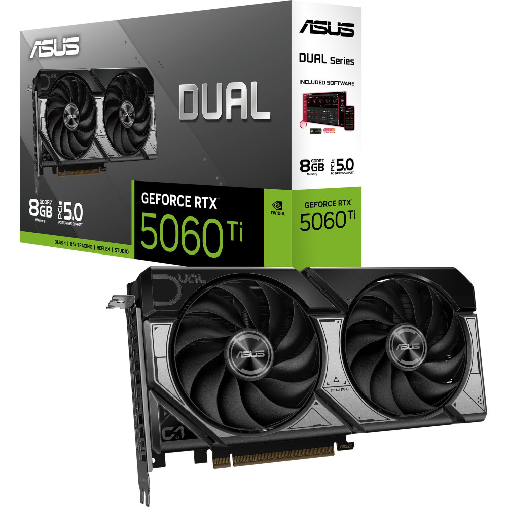 ASUS Dual -RTX5060TI-8G NVIDIA GeForce RTX 5060 Ti 8 GB GDDR7, Scheda grafica