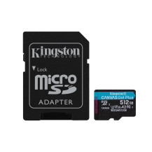 Kingston Canvas Go! Plus - Carta di memoria flash (adattatore microSDXC-a-SD incluso)