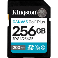 Kingston Canvas Go! Plus 256GB SDXC Canvas Go Plus Gen4 200MB/s C10 UHS-I U3 V30, Scheda di memoria