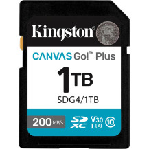 Kingston Canvas Go! Plus 1TB SDXC Canvas Go Plus Gen4 200MB/s C10 UHS-I U3 V30, Scheda di memoria