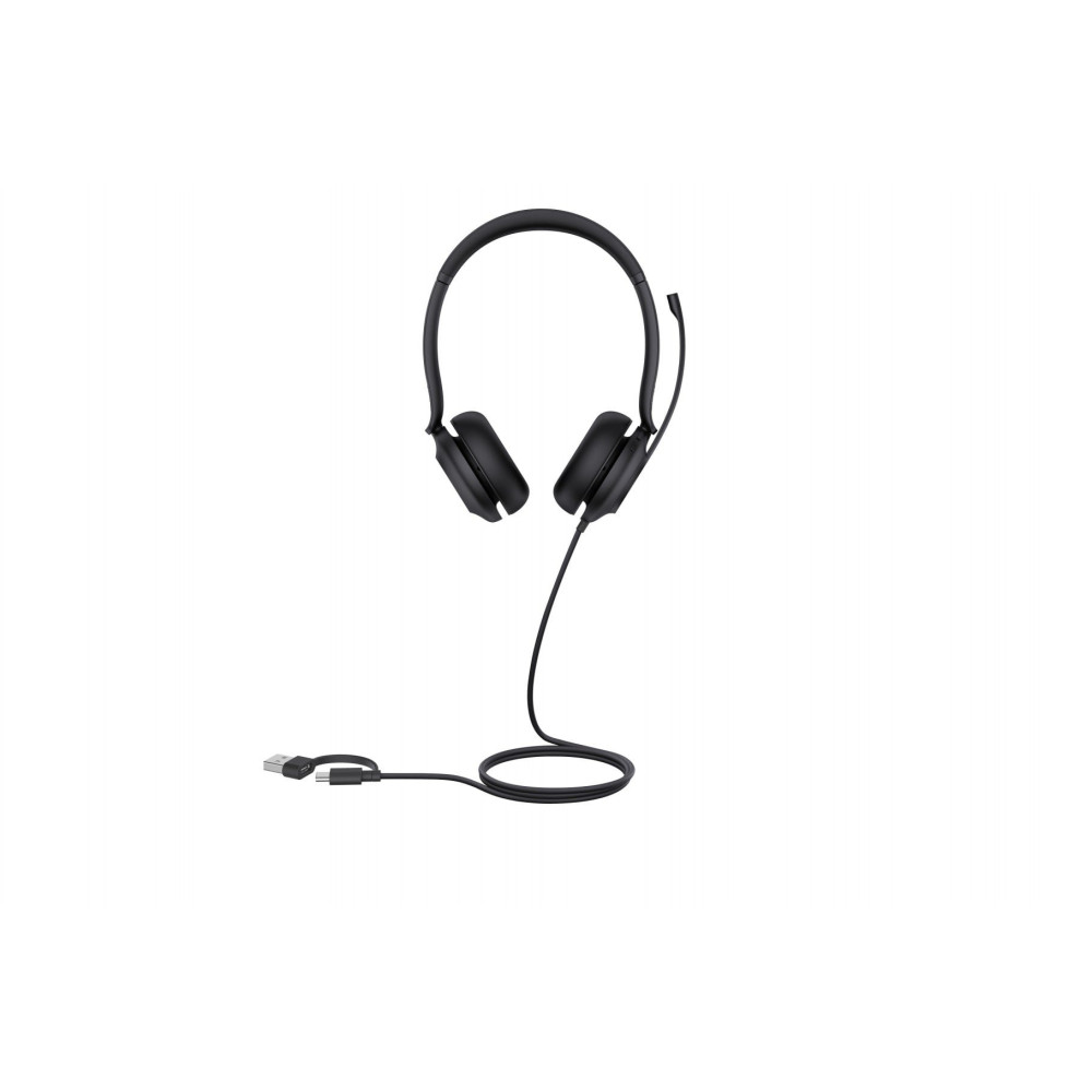 Yealink UH35 Dual UC USB-C/A Auricolare Cablato A Padiglione Ufficio USB Type-C / USB Type-A Nero