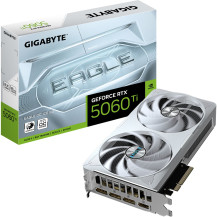 GIGABYTE GeForce RTX 5060 Ti EAGLE OC ICE 8G Scheda Grafica – 8 GB GDDR7, 128 bit, PCI-E 5.0, 2617 MHz Frequenza del core, 3 x D