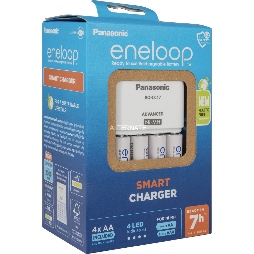 Panasonic Caricatore eneloop Universal Smart Charger Set, Caricabatterie