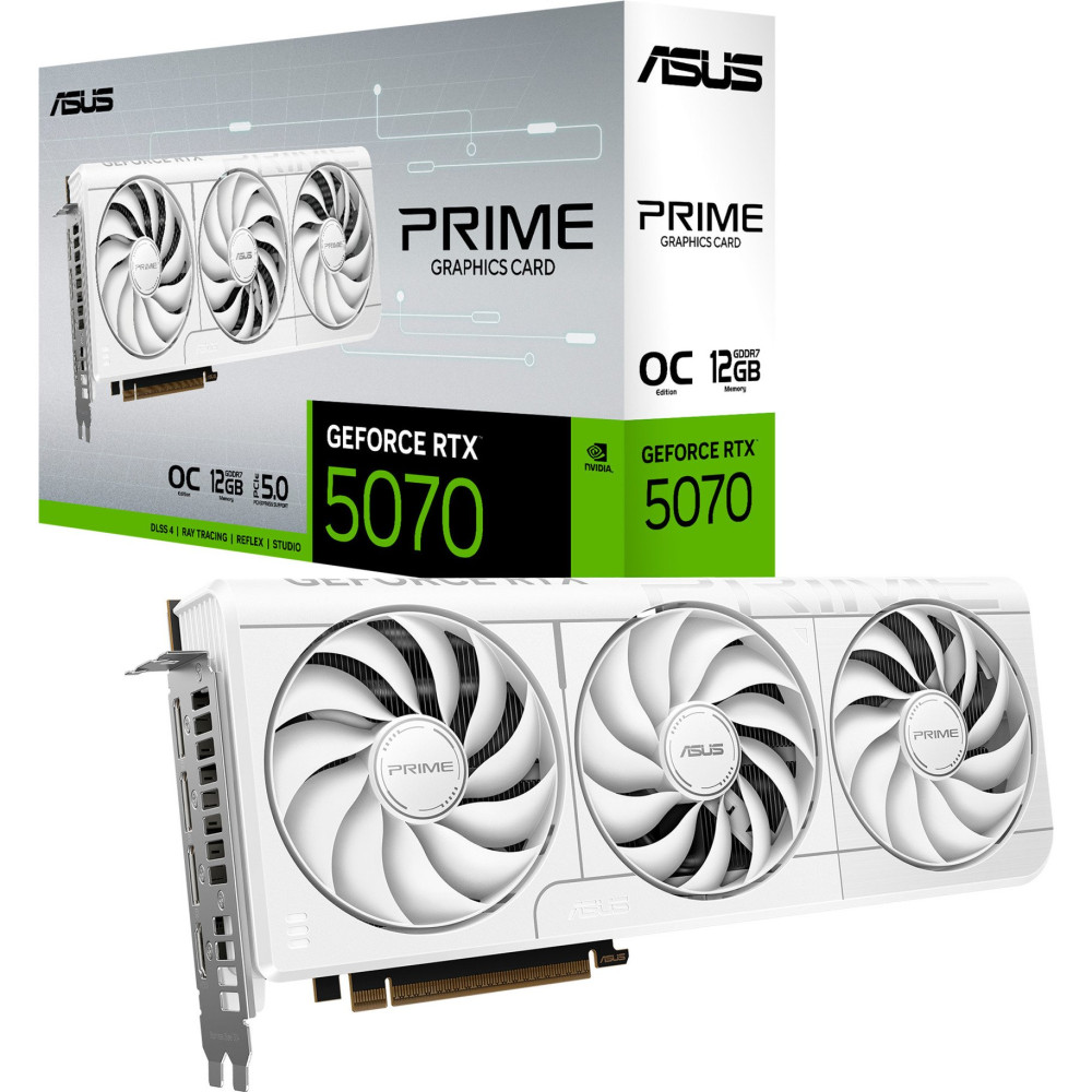 ASUS Prime -RTX5070-O12G-WHITE NVIDIA GeForce RTX 5070 12 GB GDDR7, Scheda grafica