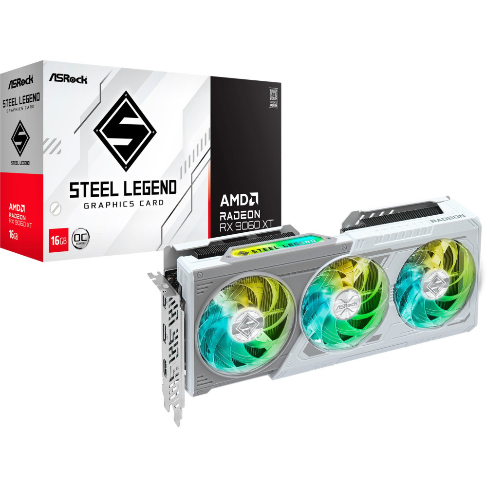 ASRock Radeon RX 9060 XT STEEL LEGEND OC 16GB, Scheda grafica