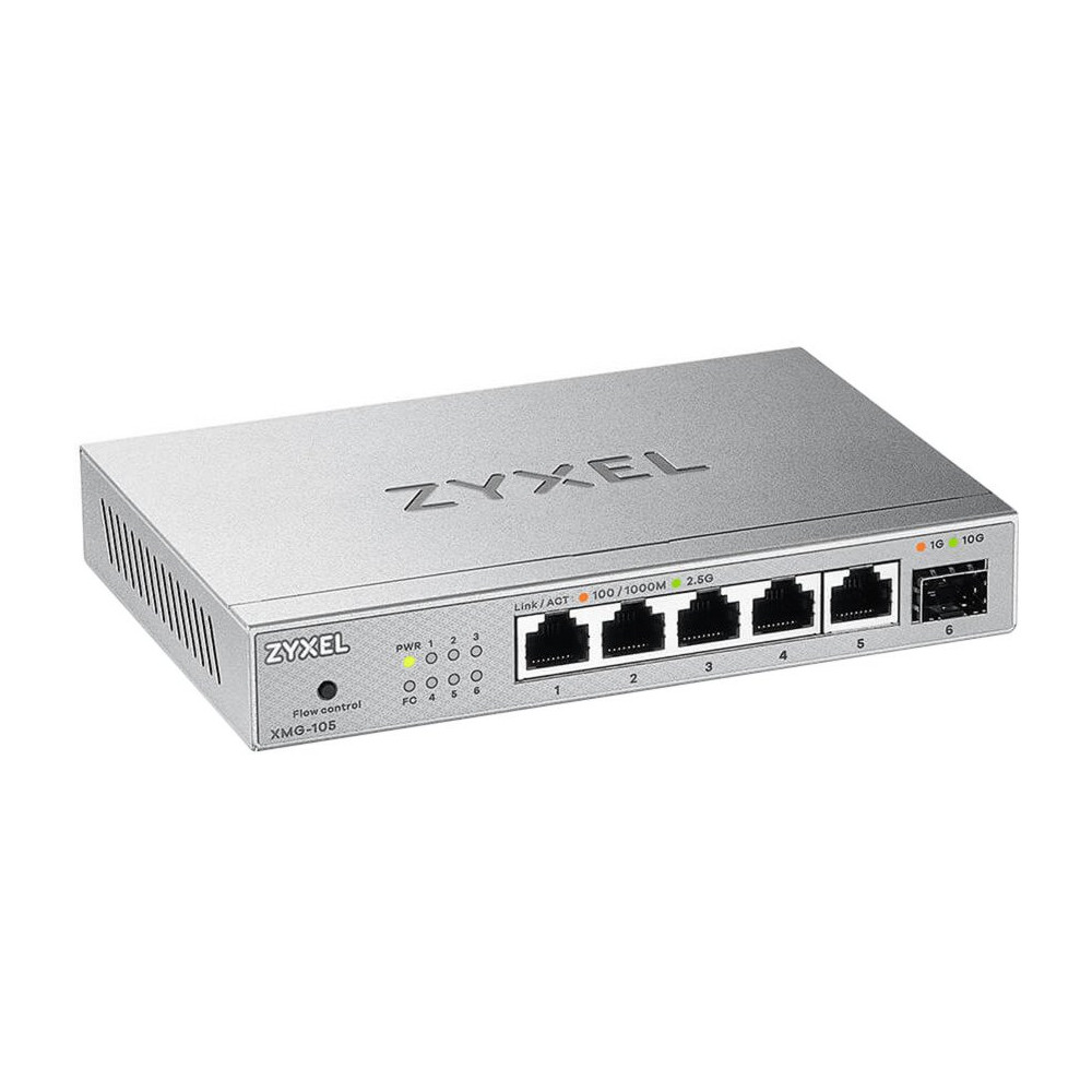 Zyxel XMG-105 Non gestito 2.5G Ethernet (100/1000/2500) Grigio, Interruttore