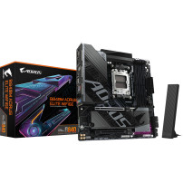 GIGABYTE B840M AORUS ELITE WIFI6E Scheda Madre – CPU AMD Ryzen 9000, VRM a 10+2+2 fasi, fino a 8200 MHz DDR5 (O.C.), 2 x M.2 PCI