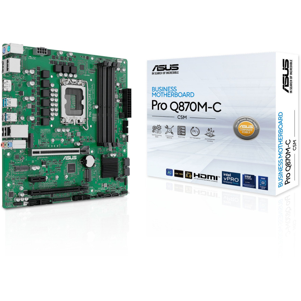 ASUS PRO Q870M-C-CSM Intel Q870 LGA 1851 (Socket V1) micro ATX, Scheda madre