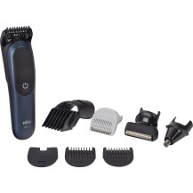 Braun AIO7540 Nero, Blu 14 Ioni di Litio, Tagliacappelli