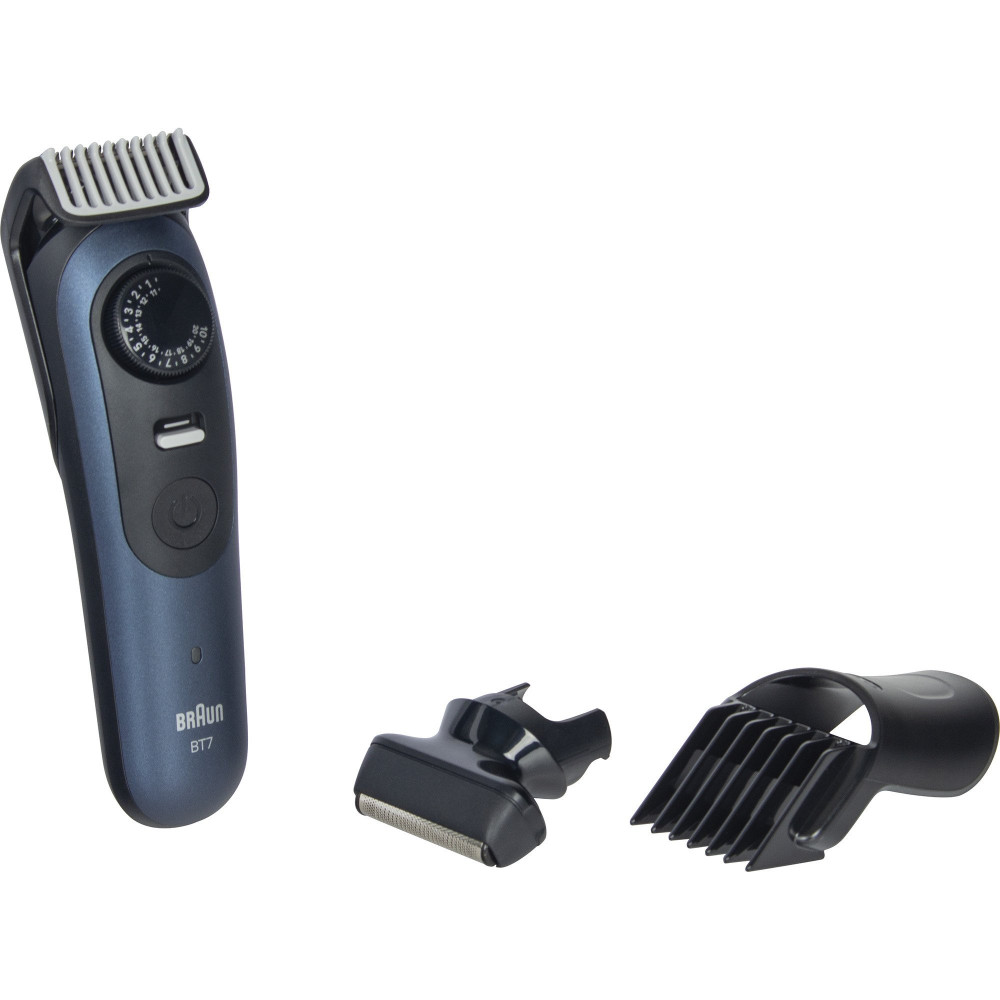 Braun BeardTrimmer 7 BT7520 Batteria 40 2 cm Bagnato e secco Nero, Blu, Rasoio per barba