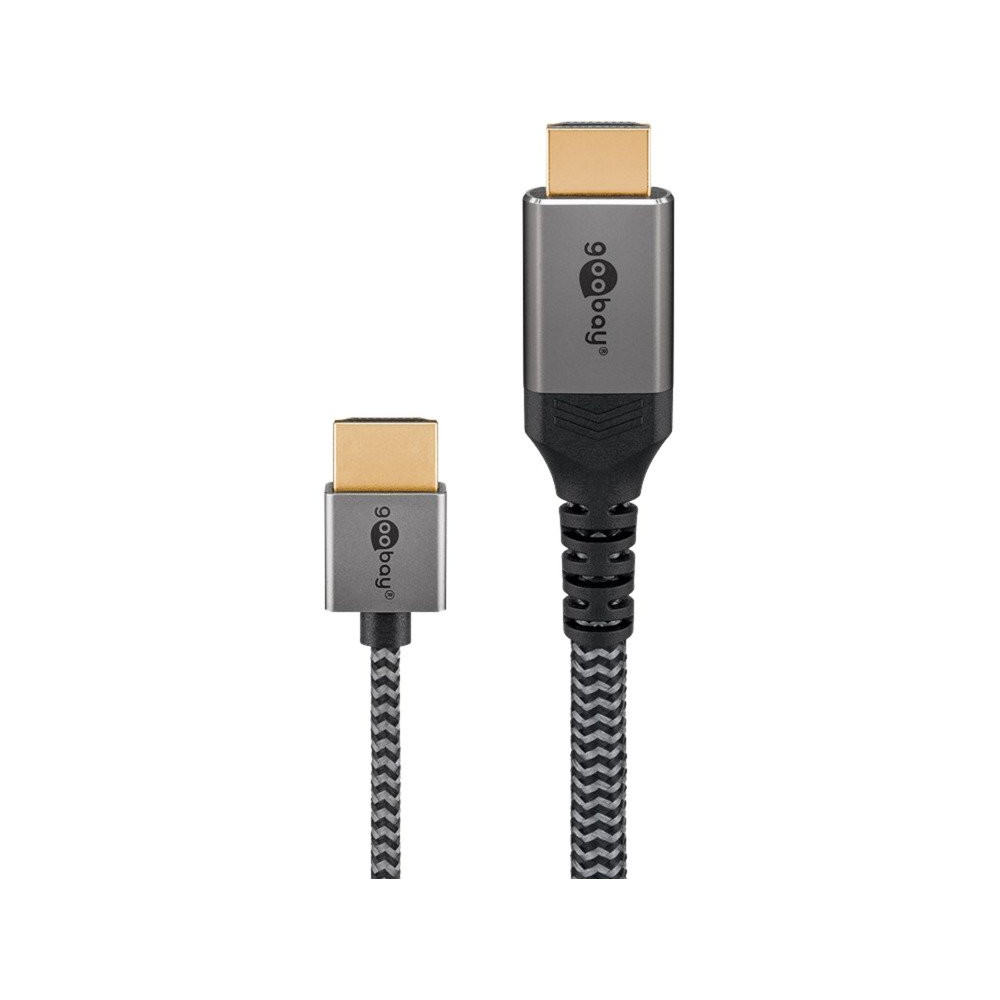 goobay Cavo HDMI Plus sottile ad alta velocità con Ethernet, 4K @ 60Hz
