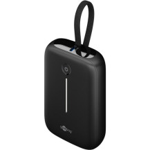 goobay Powerbank 10.000 mAh, cavo USB-C integrato 13 cm, 20 watt