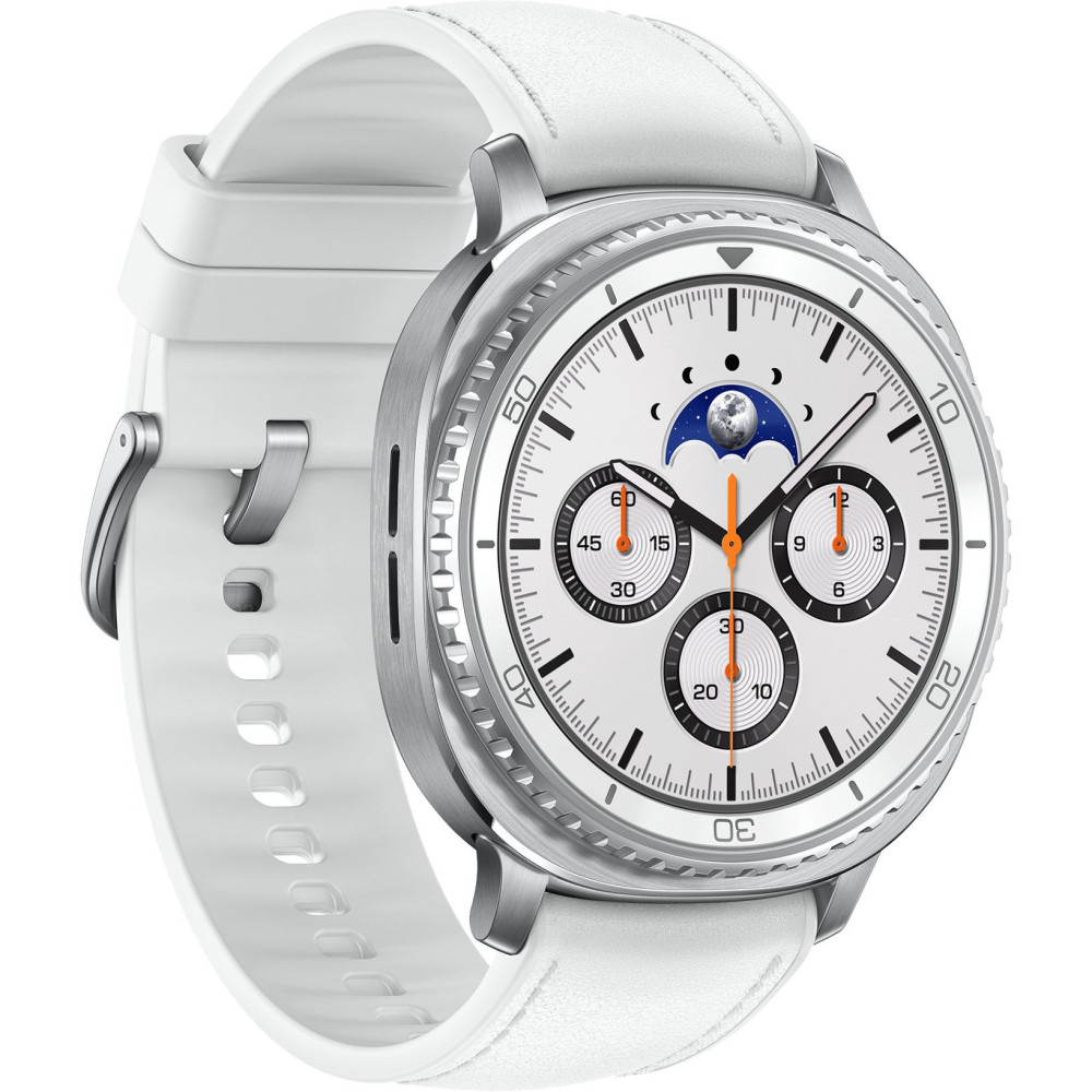 Samsung Galaxy Watch 8 Classic 3,3 cm (1.3") AMOLED 46 mm Digitale 438 x 438 Pixel Touch screen Argento Wi-Fi GPS (satellitare),