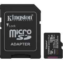 Kingston 128GB microSDXC Canvas Select Plus Gen3 150MB/s A1 (Adattatore SD incluso), Scheda di memoria