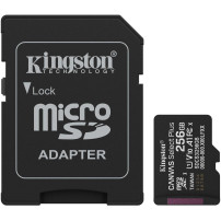 Kingston 256GB microSDXC Canvas Select Plus Gen3 150MB/s A1 (Adattatore SD incluso), Scheda di memoria