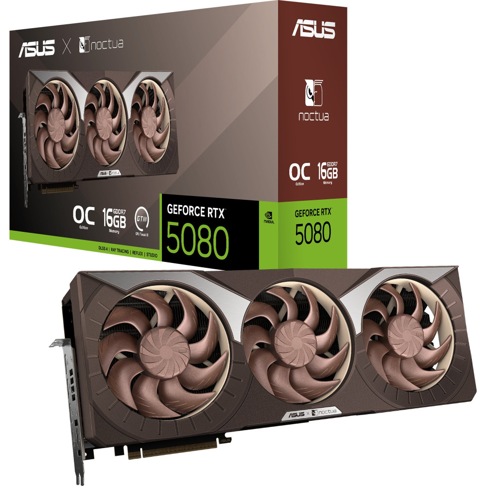 ASUS RTX5080-O16G-NOCTUA NVIDIA GeForce RTX 5080 16 GB GDDR7, Scheda grafica