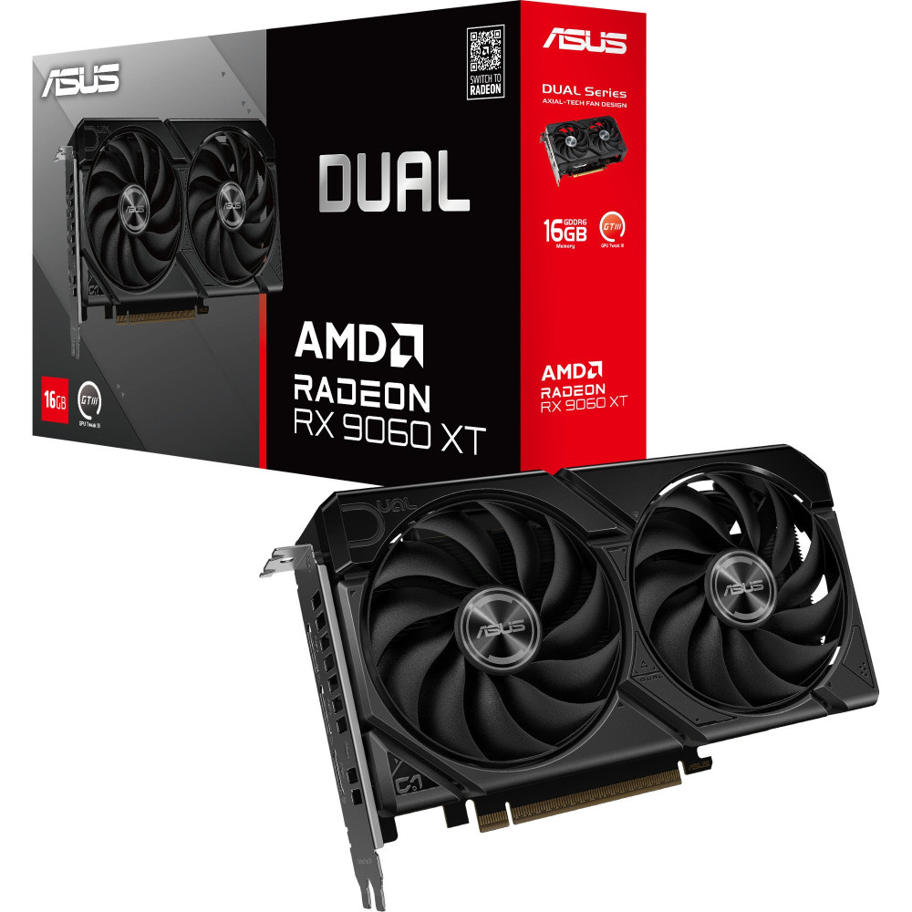 ASUS Dual -RX9060XT-16G AMD Radeon RX 9060 XT 16 GB GDDR6, Scheda grafica