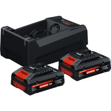 Bosch Set di avviamento EXPERT 2x EXBA 18V-40 + caricabatterie a doppia tensione GAL 12V/18V-80