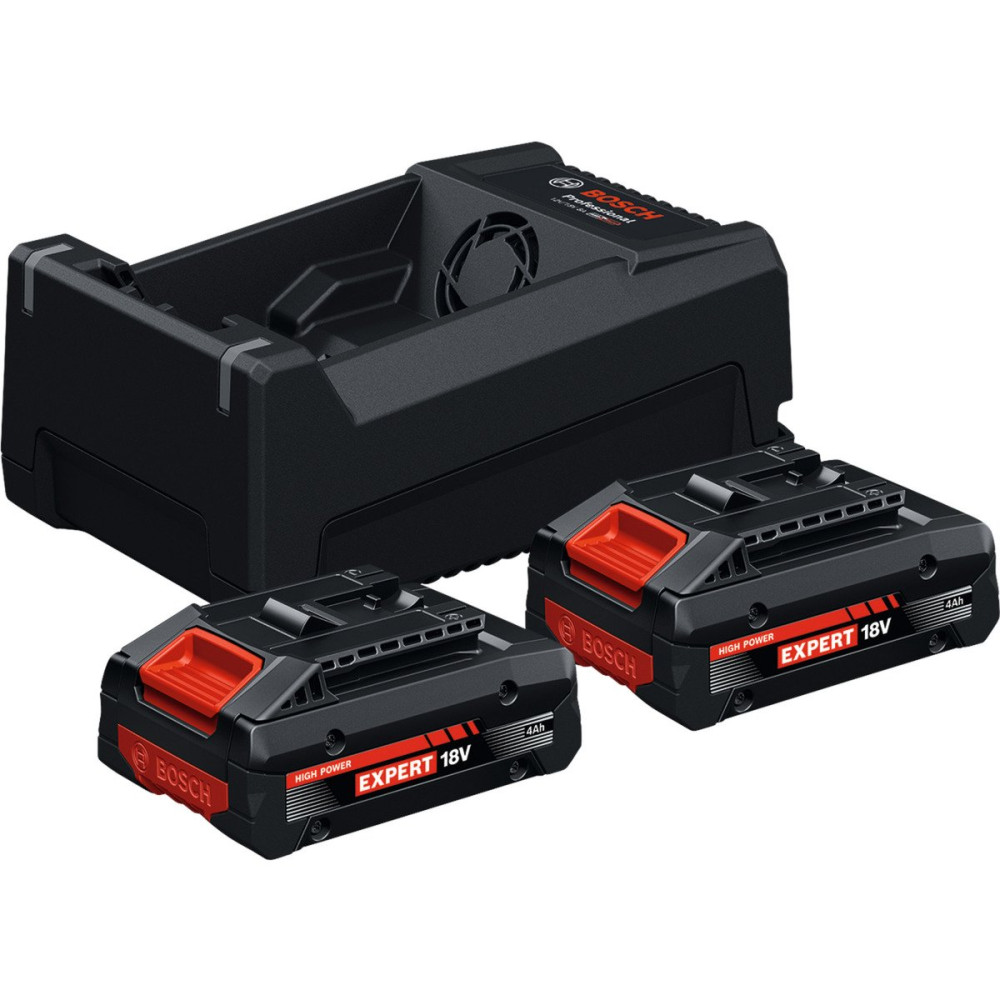 Bosch Set di avviamento EXPERT 2x EXBA 18V-40 + caricabatterie a doppia tensione GAL 12V/18V-80