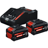 Bosch Set di avvio EXPERT 18V, 2x EXBA 18V-80 + caricabatterie EXAL18V-160