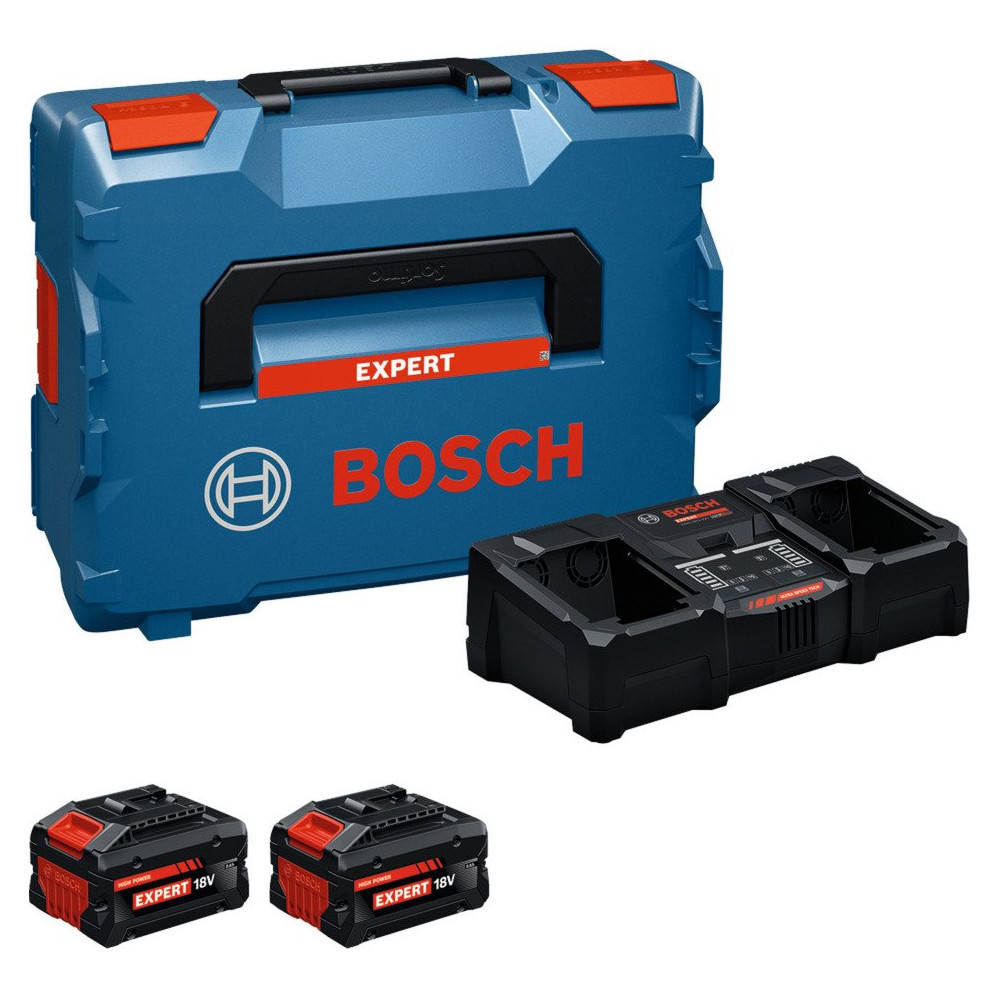Bosch Set di avviamento EXPERT 18V, 2x EXBA 18V-80 + caricabatterie EXAL18V2-320