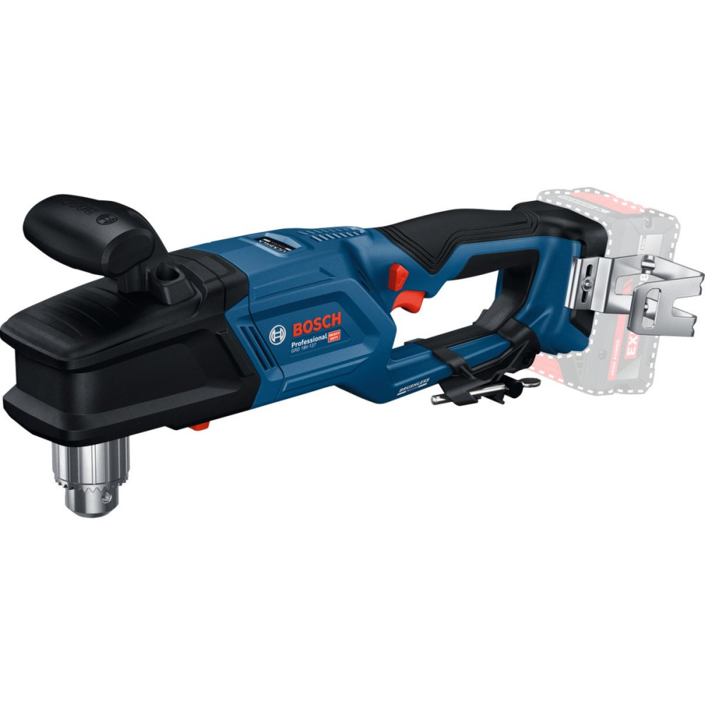 Bosch Trapano angolare a batteria GRD 18V-127 Professional solo, 18 Volt, Macchina di foratura