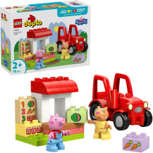 LEGO DUPLO Peppa Wutz Trattore e Bancarella del Mercato, Giochi di costruzione