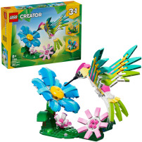 LEGO Creator 3-in-1 Animali Selvatici: Colibrì Variopinto, Giochi di costruzione