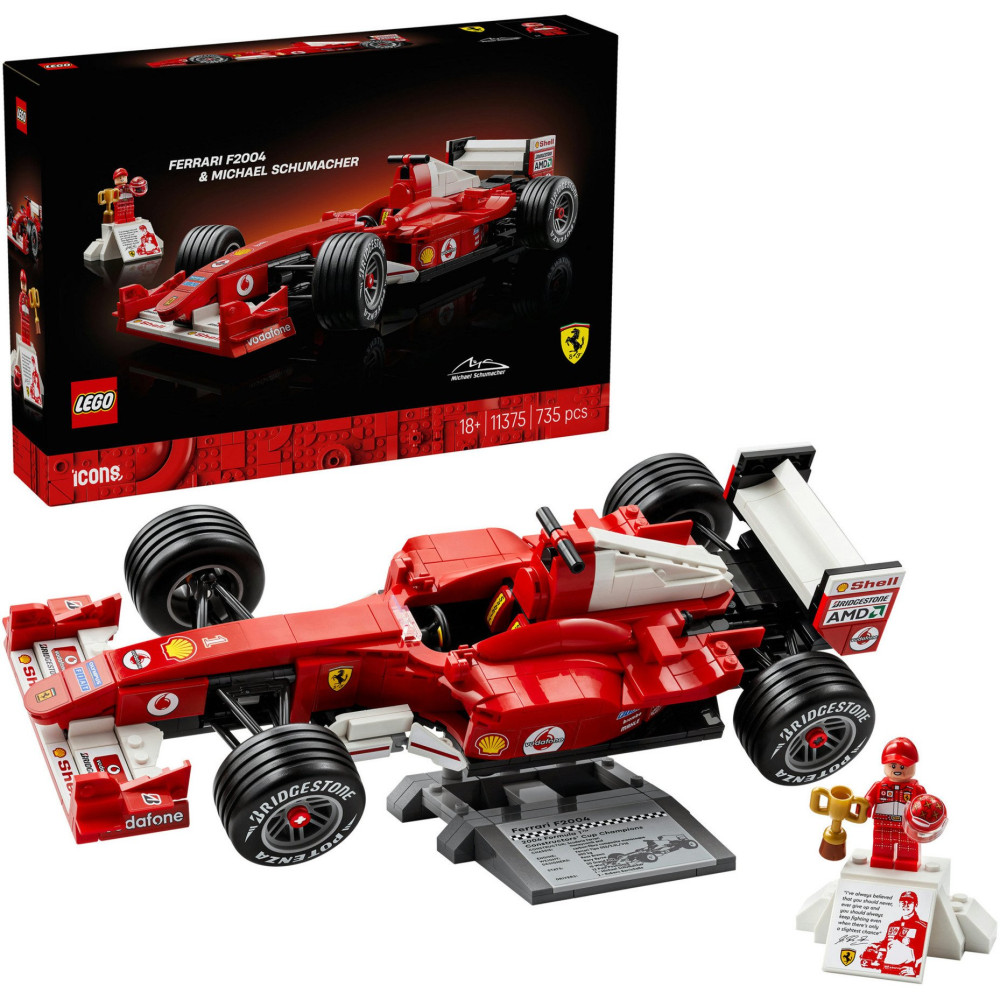 LEGO Icone Ferrari F2004 e Michael Schumacher, Giochi di costruzione