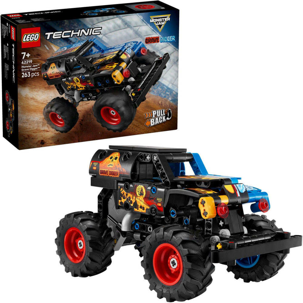 LEGO Technic Monster Jam Grave Digger Fuoco e Ghiaccio, Giochi di costruzione