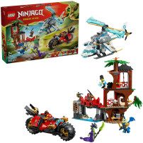 LEGO Ninjago Showdown nella casa sull'albero con la moto ninja, Giochi di costruzione