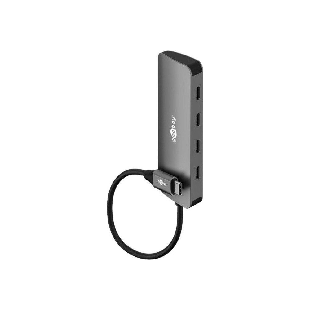 goobay Goobay Slim 4-Port USB-Hub Tipo-C, Hub USB