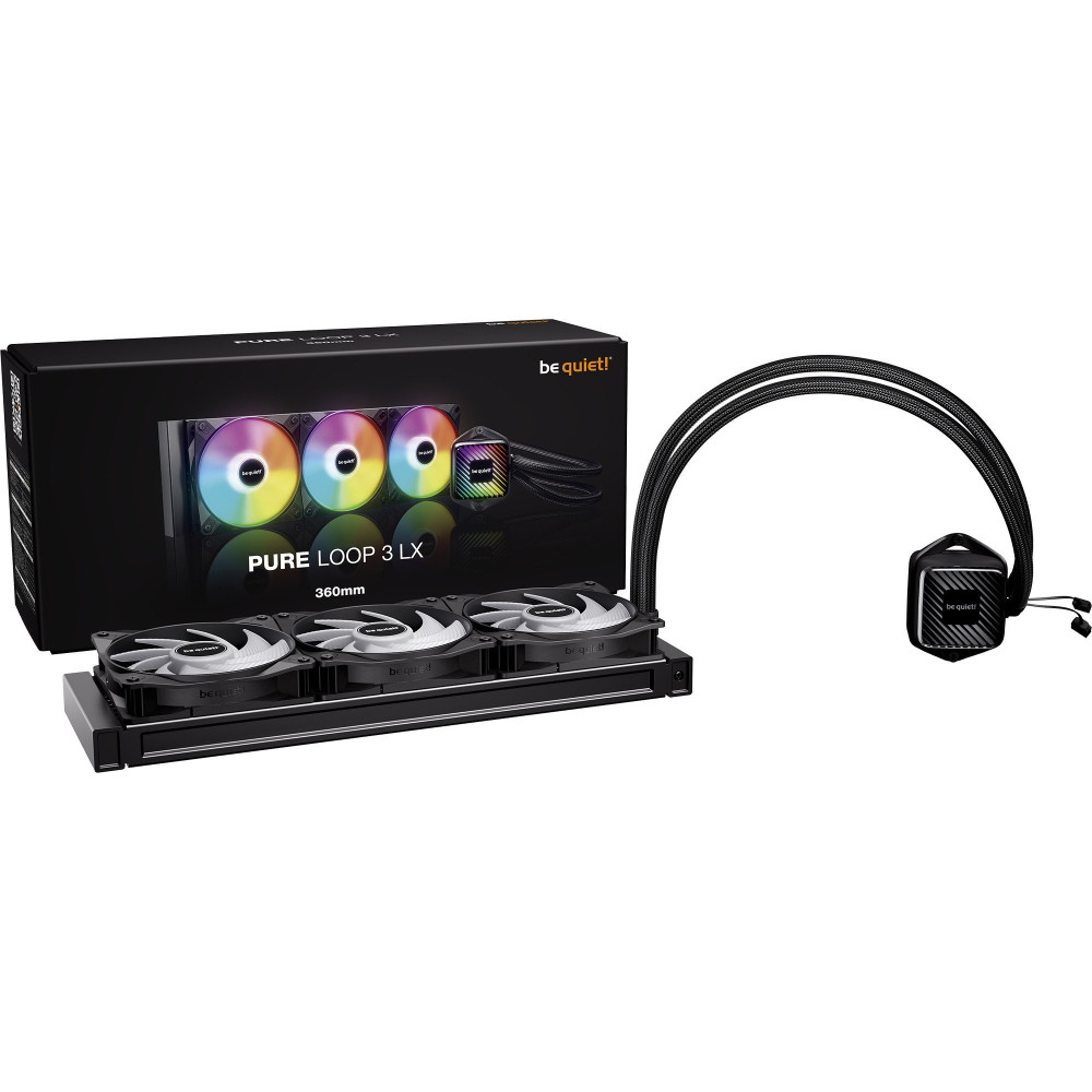 be quiet! PURE LOOP 3 LX Processore Raffreddatore di liquidi tutto in uno 12 cm Nero 1 pz, Raffreddamento ad acqua