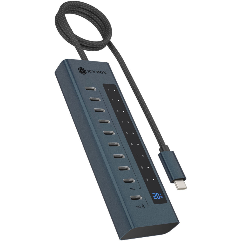 ICY BOX IB-HUB1450-C31 10000 Mbit/s Antracite, Hub USB