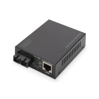 DIGITUS Convertitore di media Gigabit PoE, RJ45 / SC, MM, PSE