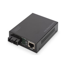 DIGITUS Gigabit PoE Media Converter, RJ45 / SC, SM, PSE