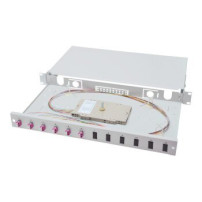 DIGITUS Scatola di giunzione per fibra ottica, 1U, equipaggiata, LC, OM4