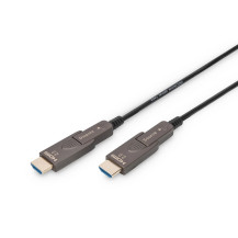 DIGITUS 4K - Cavo HDMI AOC ibrido fibra di vetro con connettori rimovibili da 20m
