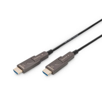 DIGITUS 4K - Cavo HDMI AOC ibrido fibra di vetro con connettori rimovibili da 20m
