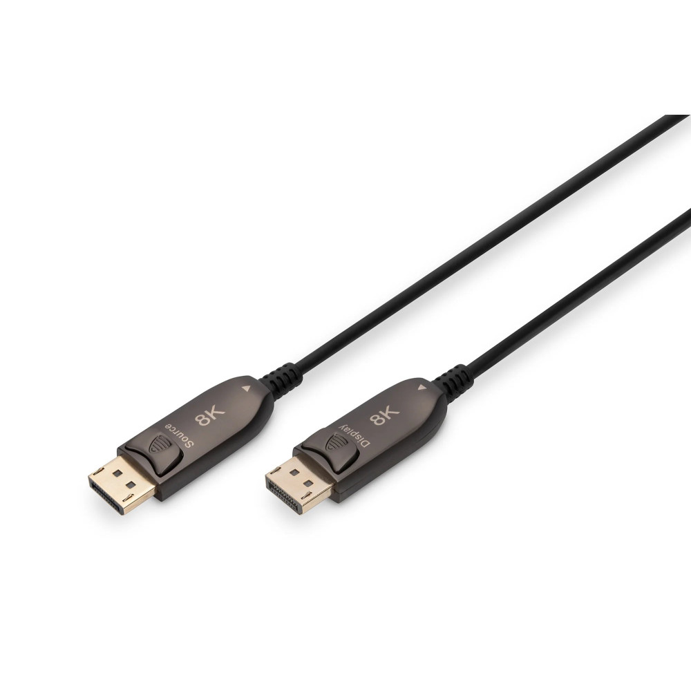 DIGITUS DisplayPort AOC Cavo Idraulico Fibra Optica, UHD 8K, 20 m