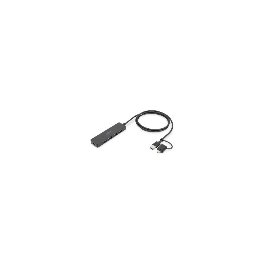 DIGITUS Hub USB 3.0 a 4 porte, Slim Line
