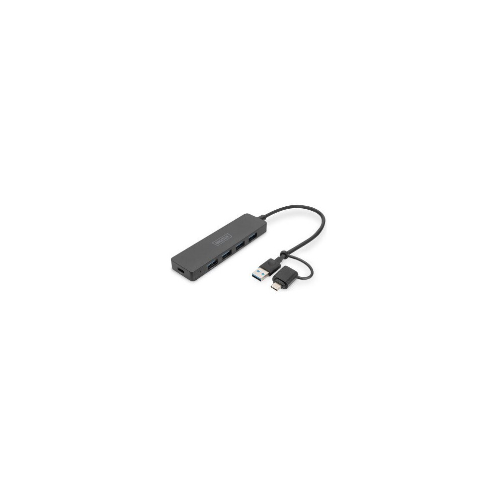 DIGITUS Hub USB 3.0 a 4 porte, Slim Line