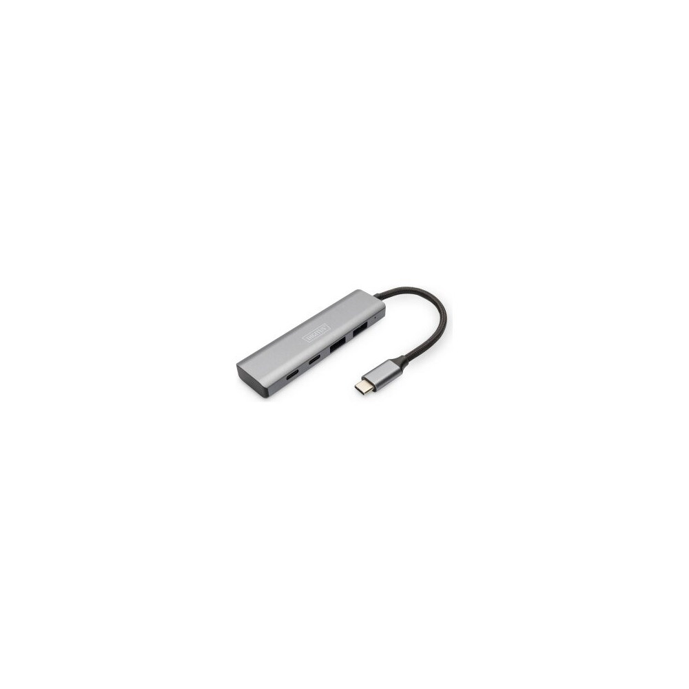 DIGITUS Hub USB-C, 4 porte, 2x USB A + 2x USB-C